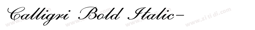 Calligri Bold Italic字体转换